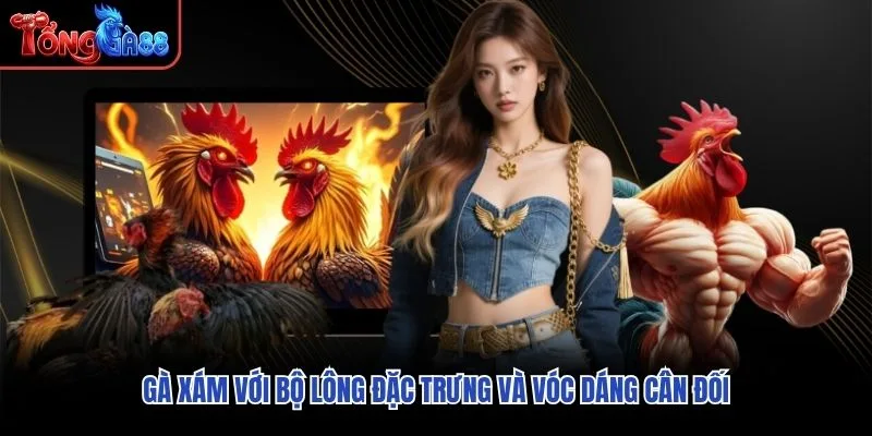 Gà Xám với bộ lông đặc trưng và vóc dáng cân đối