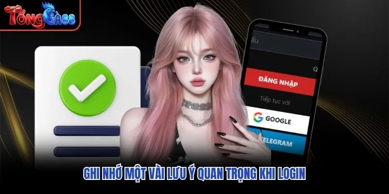 Ghi nhớ một vài lưu ý quan trọng khi login