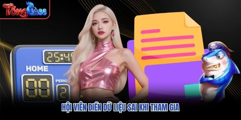 Hội viên điền dữ liệu sai khi tham gia