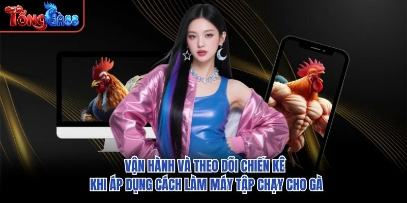Vận hành và theo dõi chiến kê khi áp dụng cách làm máy tập chạy cho gà